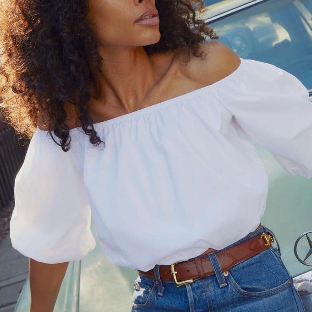 Nation Sonali white crop top size Medium